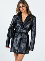 Steinway PU Mini Dress Black
