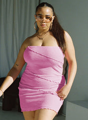 Oscar Mini Dress Pink Curve