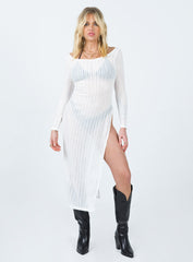 Coltan Long Sleeve Maxi Dress White