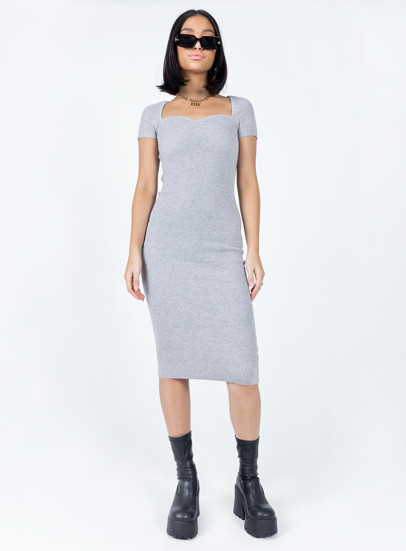 Ellisen Midi Dress Grey