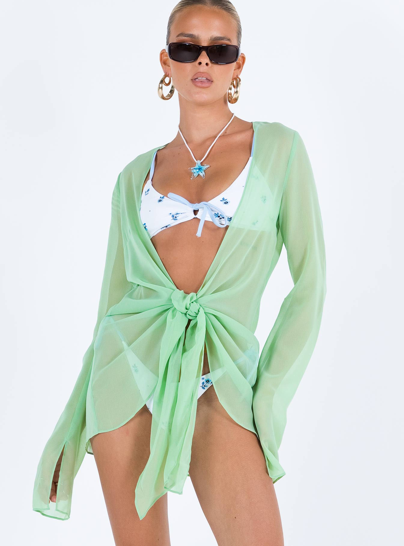 Sharp Mini Dress Green