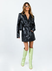 Steinway PU Mini Dress Black