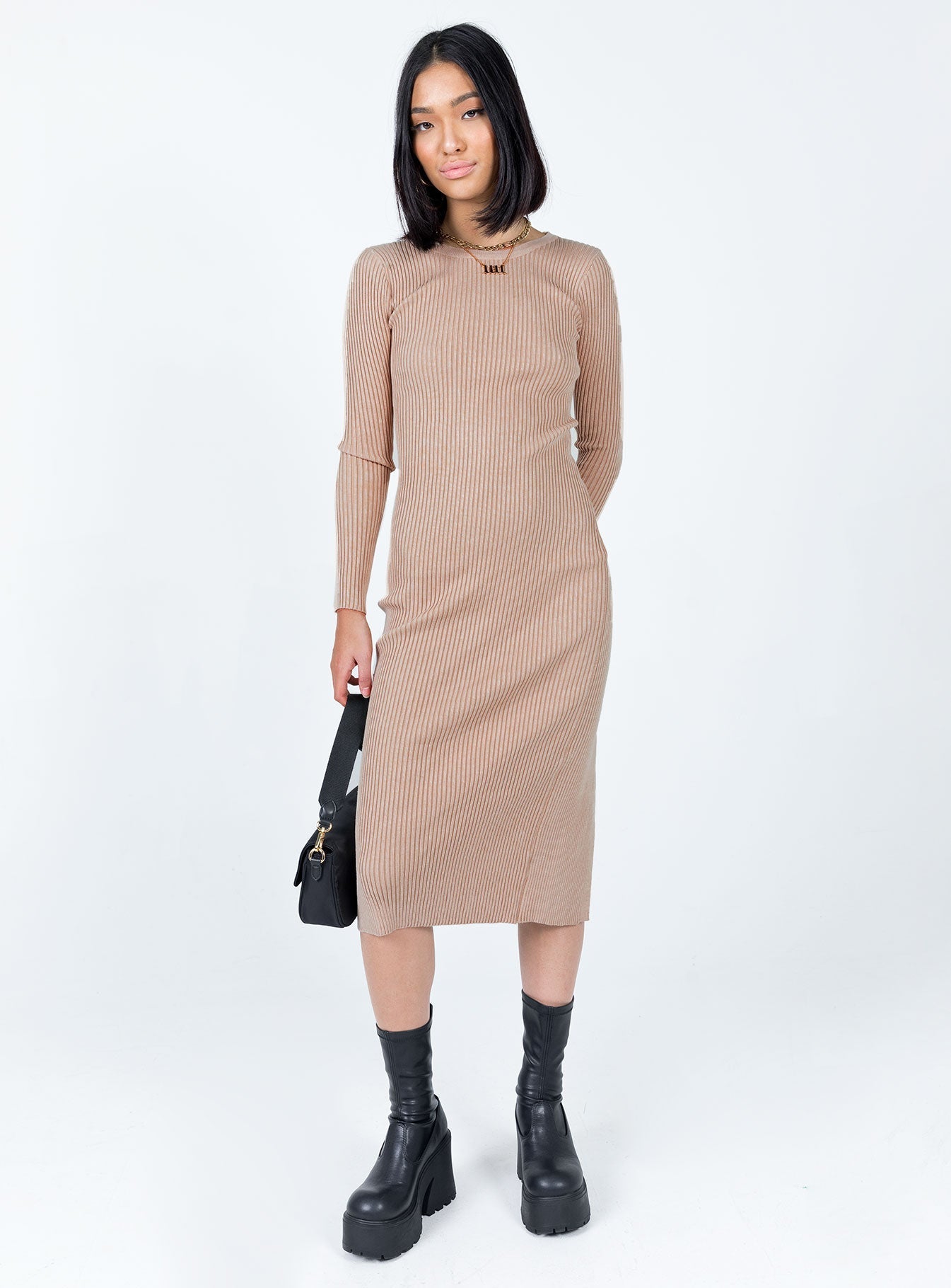 Tiarnie Midi Dress Beige