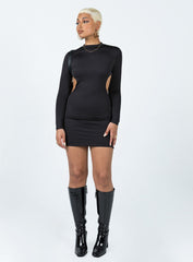 Zac Long Sleeve Mini Dress Black