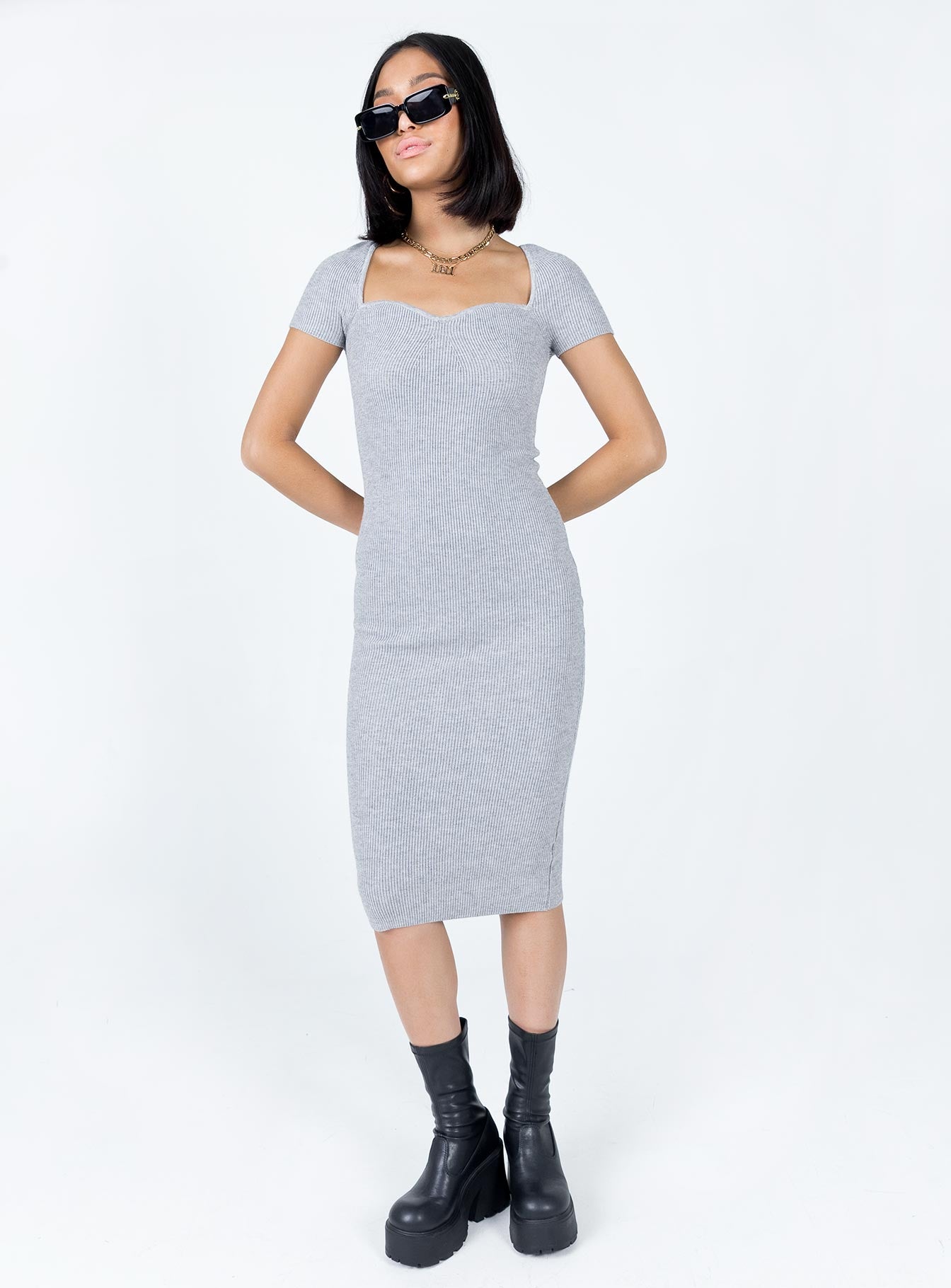 Ellisen Midi Dress Grey