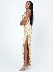 Arness Maxi Dress Yellow Floral