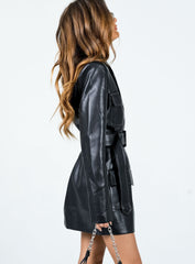 Steinway PU Mini Dress Black