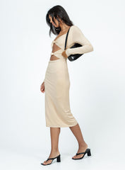Illias Midi Dress Biege