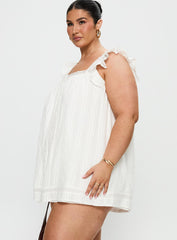 Summerland Broiderie Mini Dress White Curve