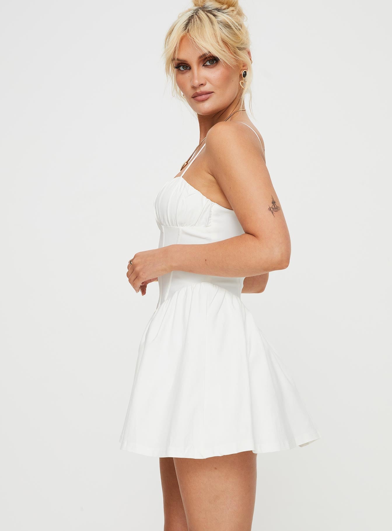 Telesco Mini Dress White