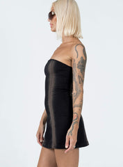Pre Show Denim Mini Dress Black