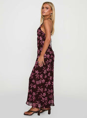 Yasminn Maxi Dress Brown / Pink