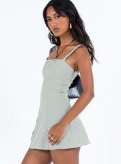 Swindon Mini Dress White / Green