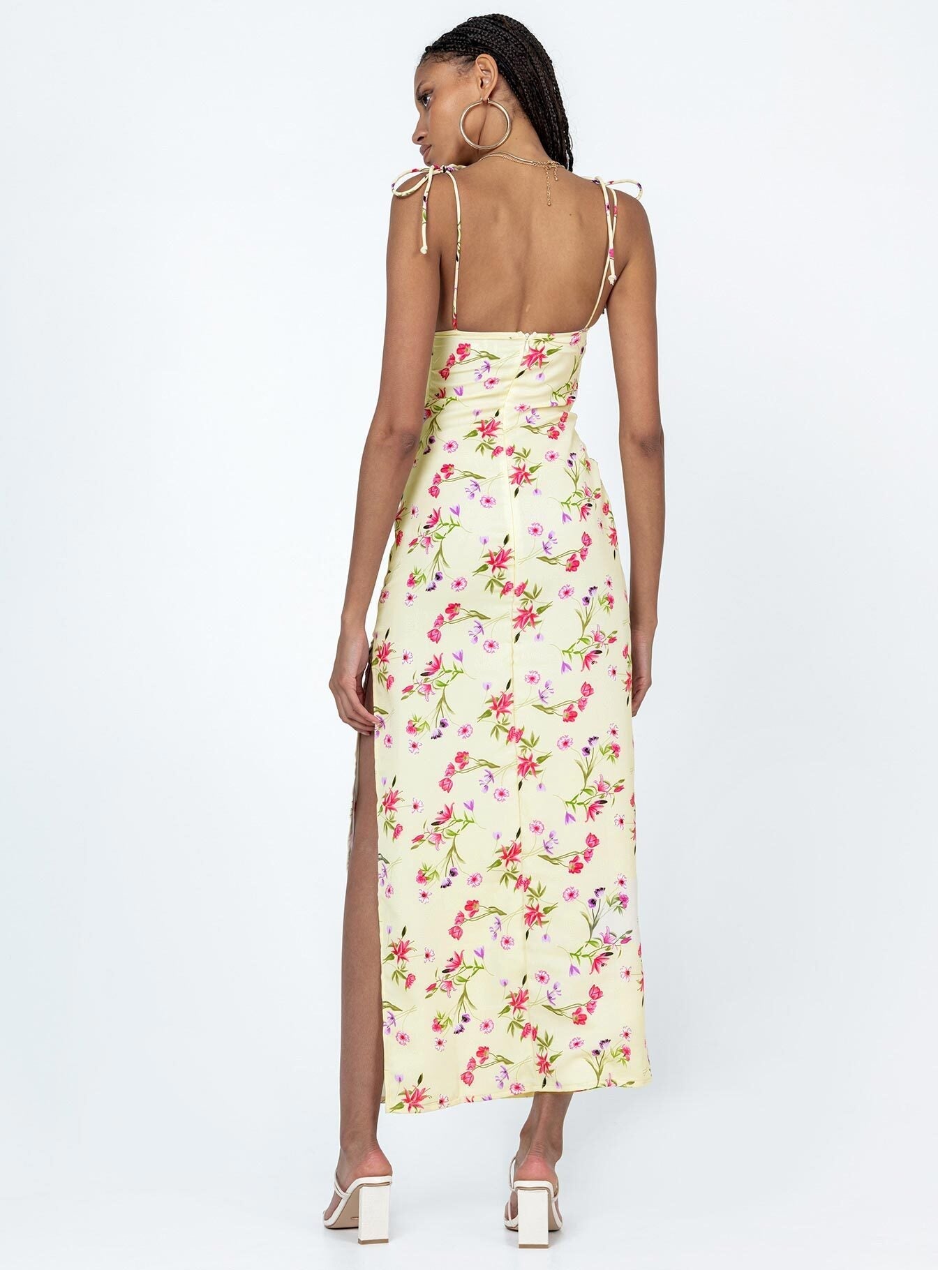 Arness Maxi Dress Yellow Floral