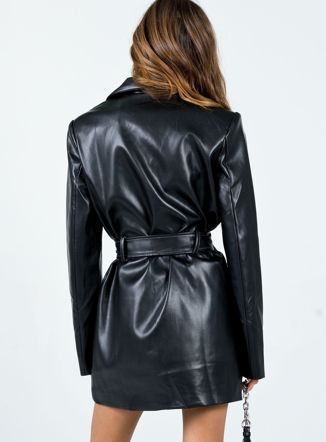 Steinway PU Mini Dress Black