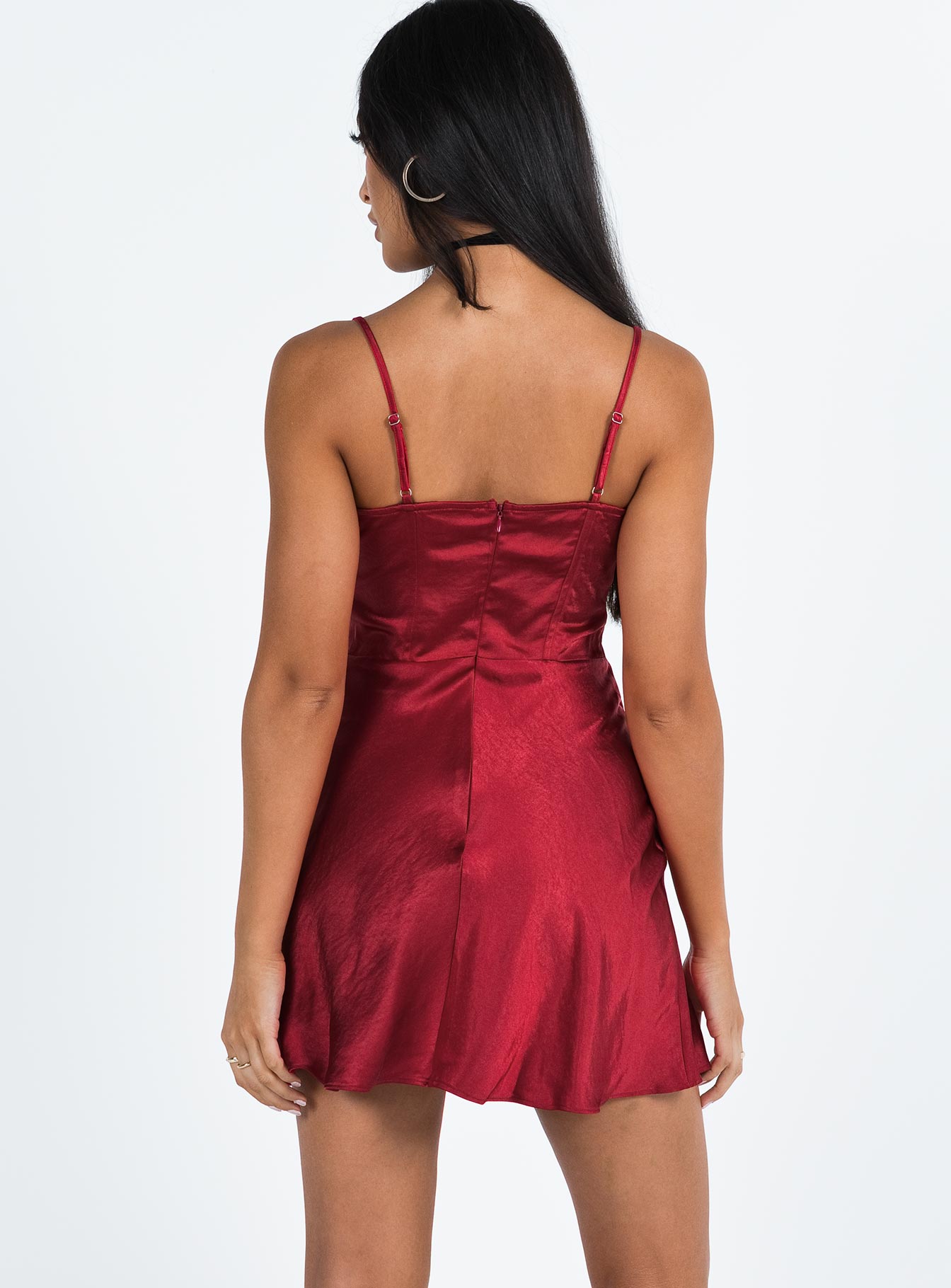 Tamal Mini Dress Burgundy