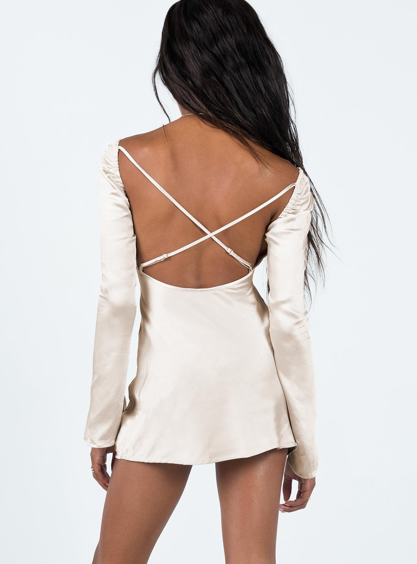 Wallum Long Sleeve Mini Dress Champagne