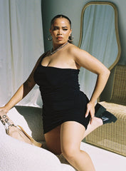 Jocasta Mini Dress Black Curve