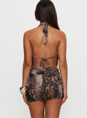 Tigress Halter Mini Dress Multi