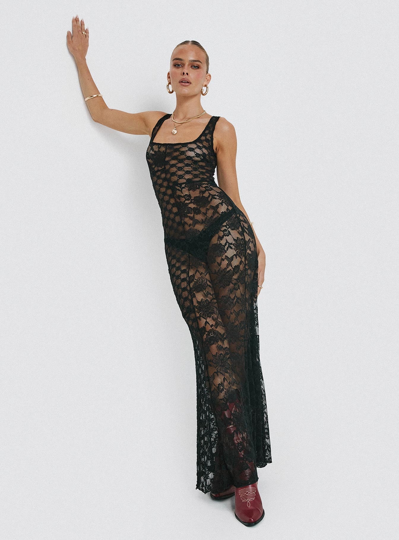 Zhara Lace Dress Black
